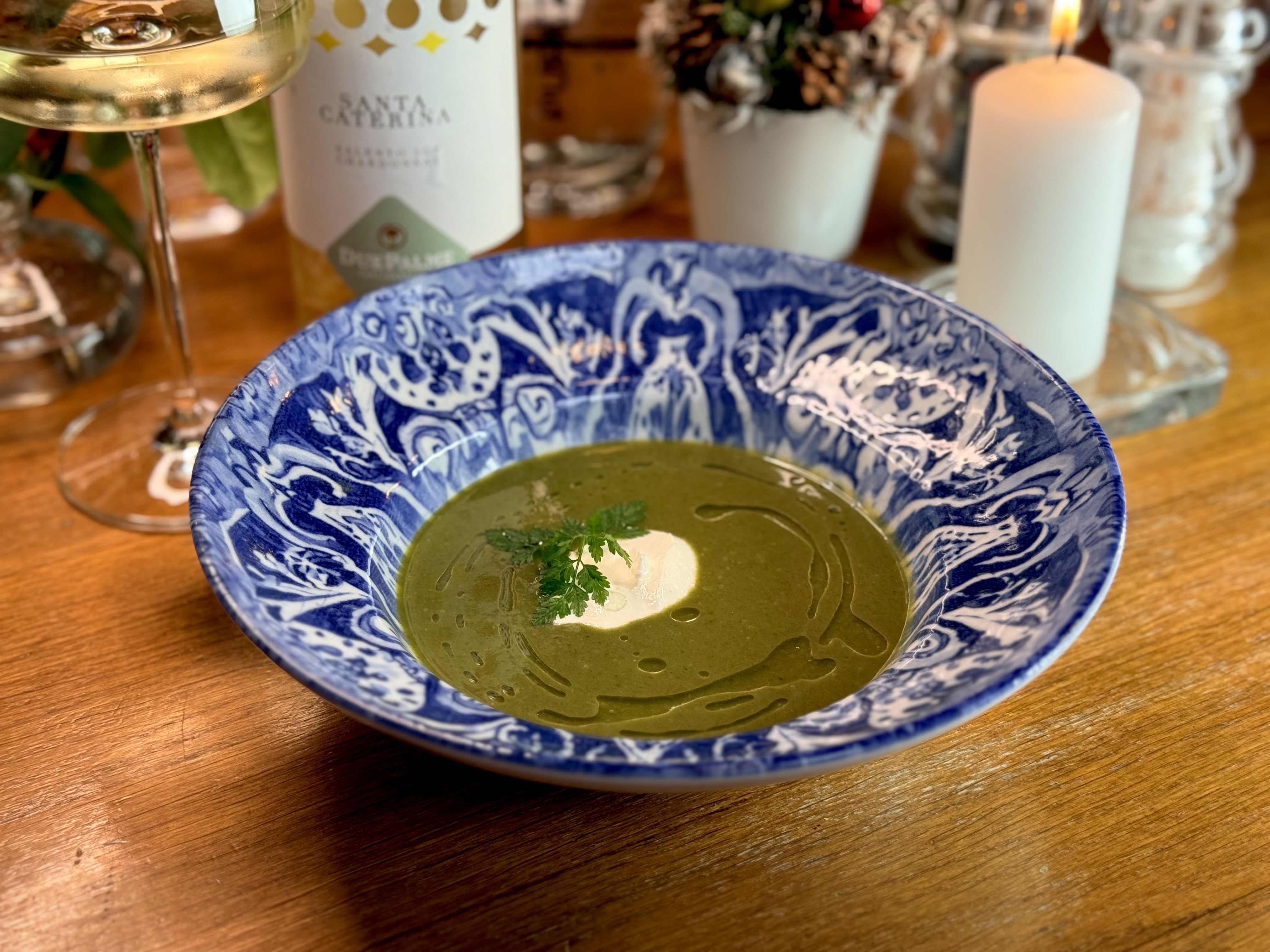 Špenátový krém se zakysanou smetanou