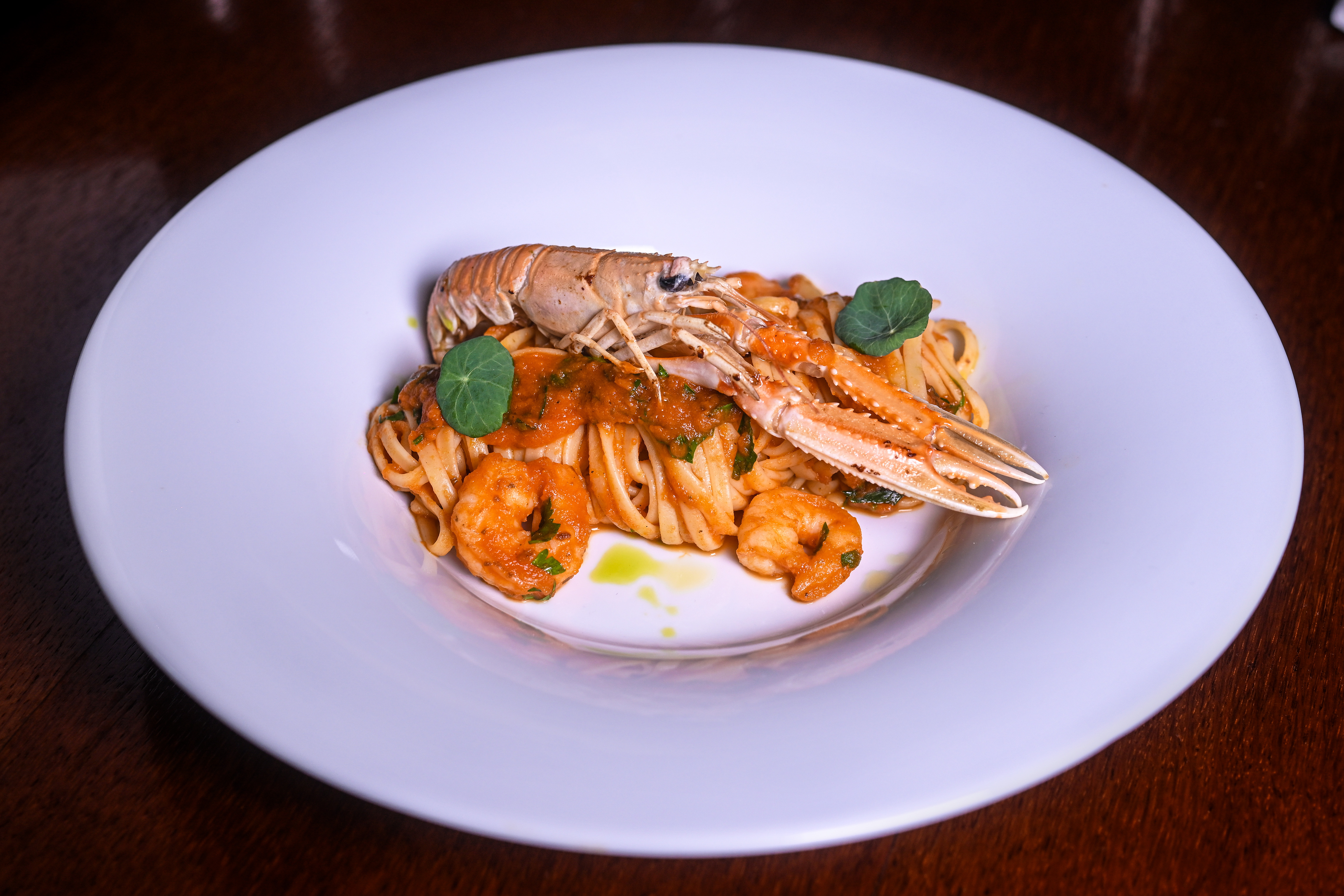 Tagliolini con Bisque di Scampi