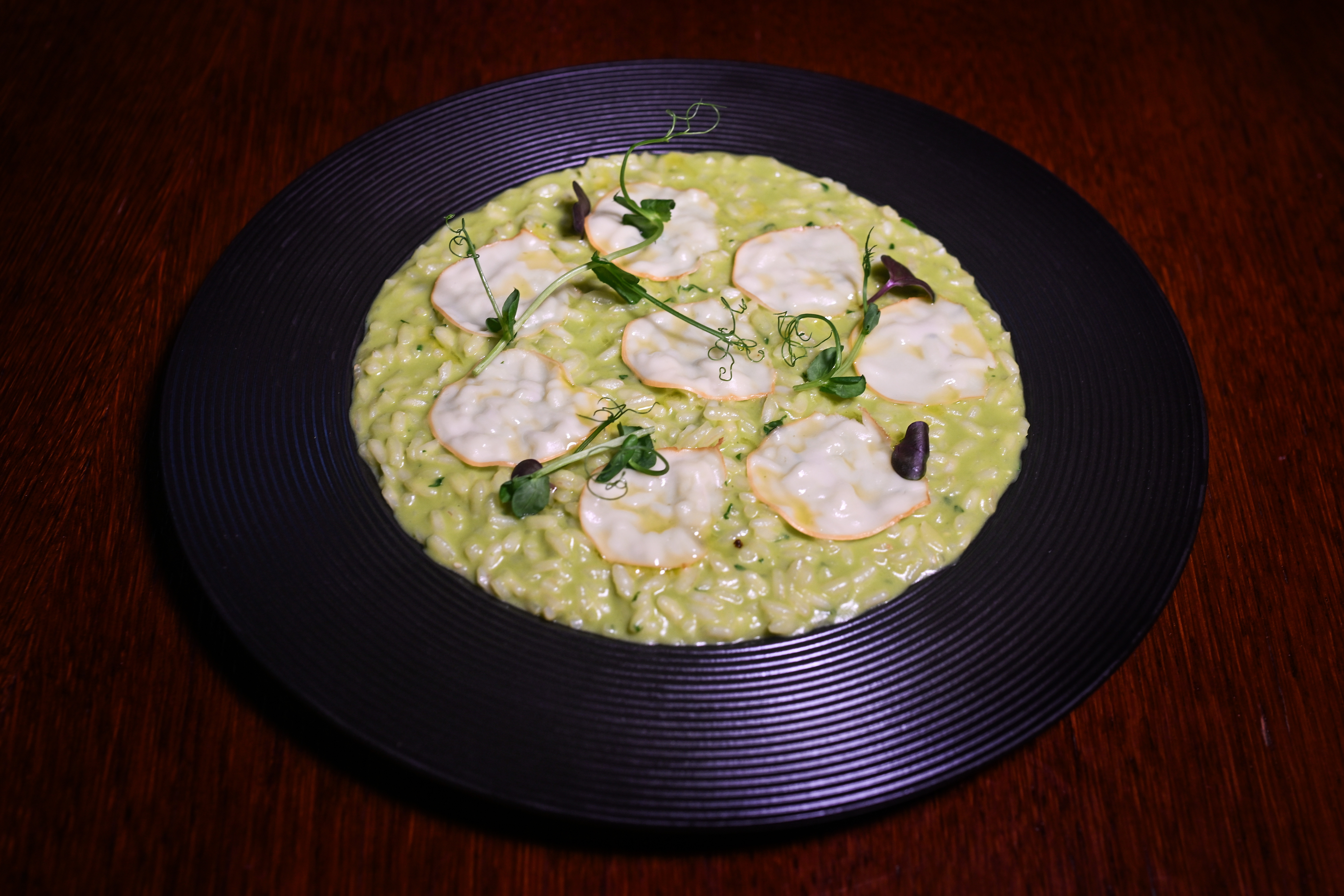 Hráškové risotto se scamorzou