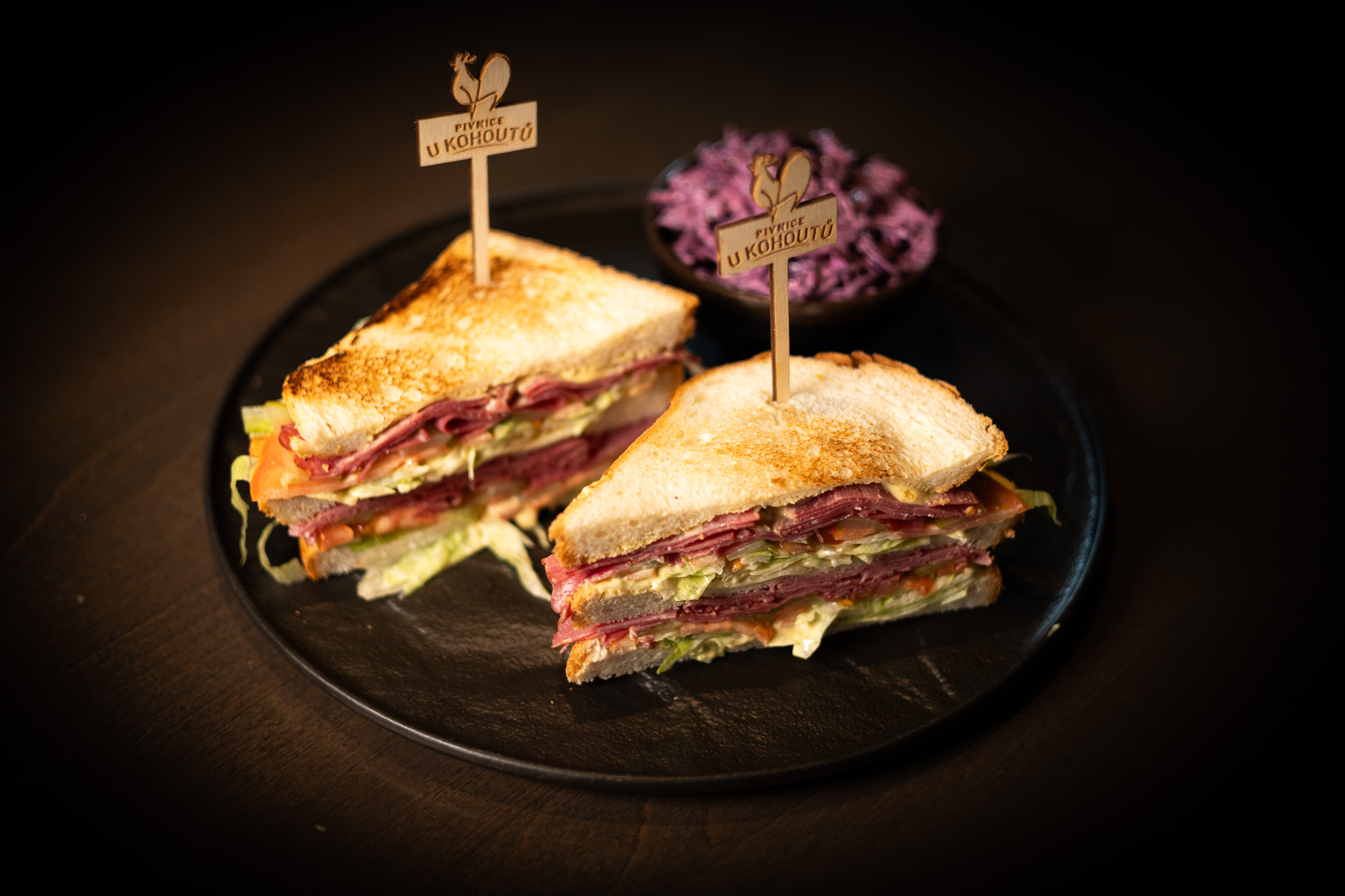 New York-style pastrami sandwich