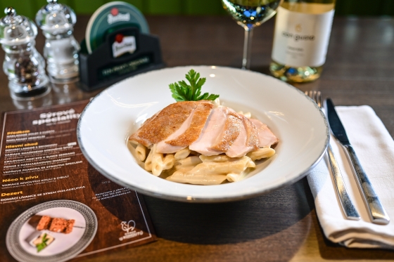 Penne s parmazánovou omáčkou