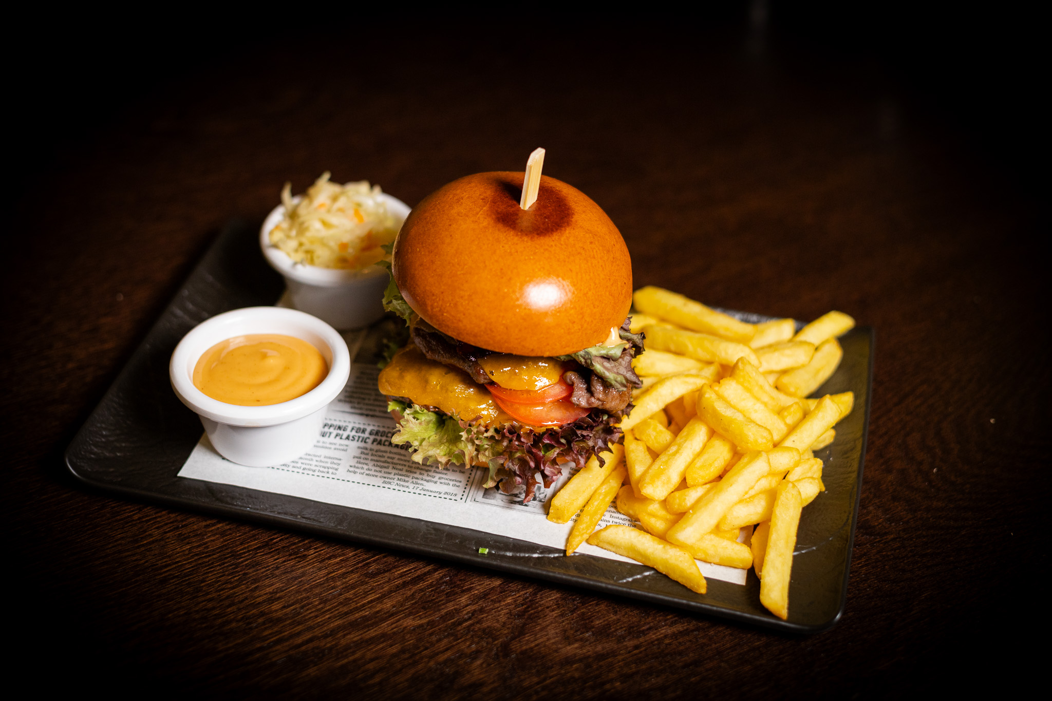 Double smash beef burger