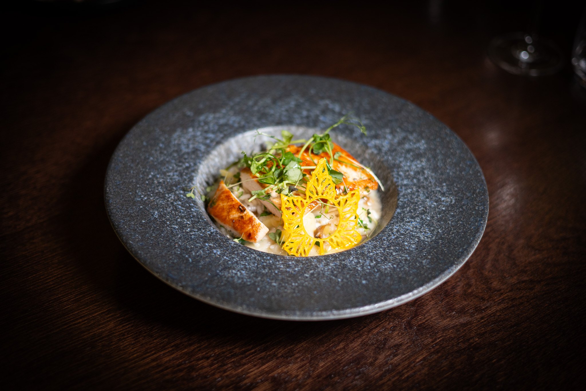 Risotto bianco con petto di pollo